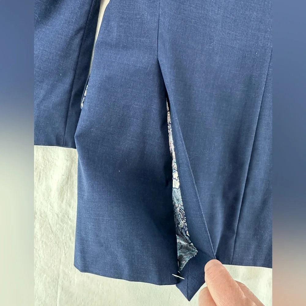 INDOCHINO Mens Solid Blue WOOL Sport Coat‎ Suit Jacket Blazer NEW NWT 36